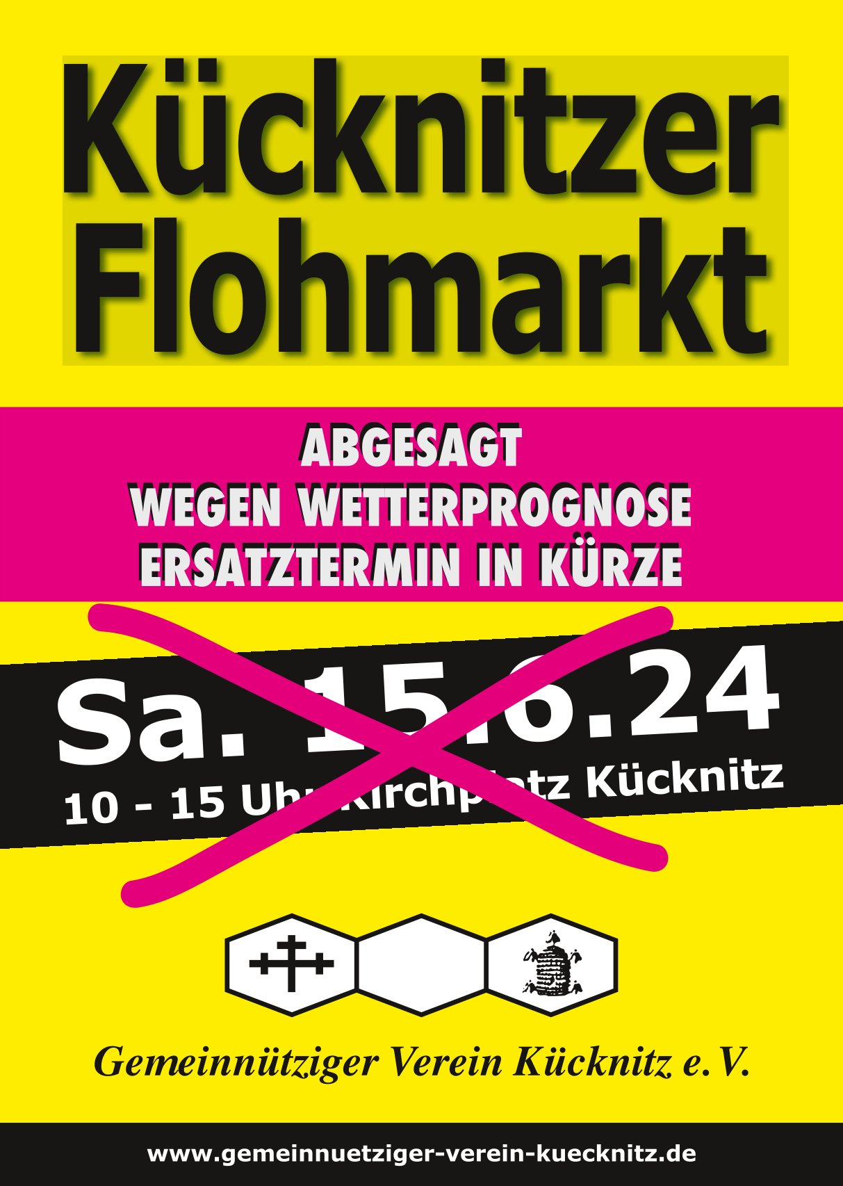 Absage Flohmarkt A4