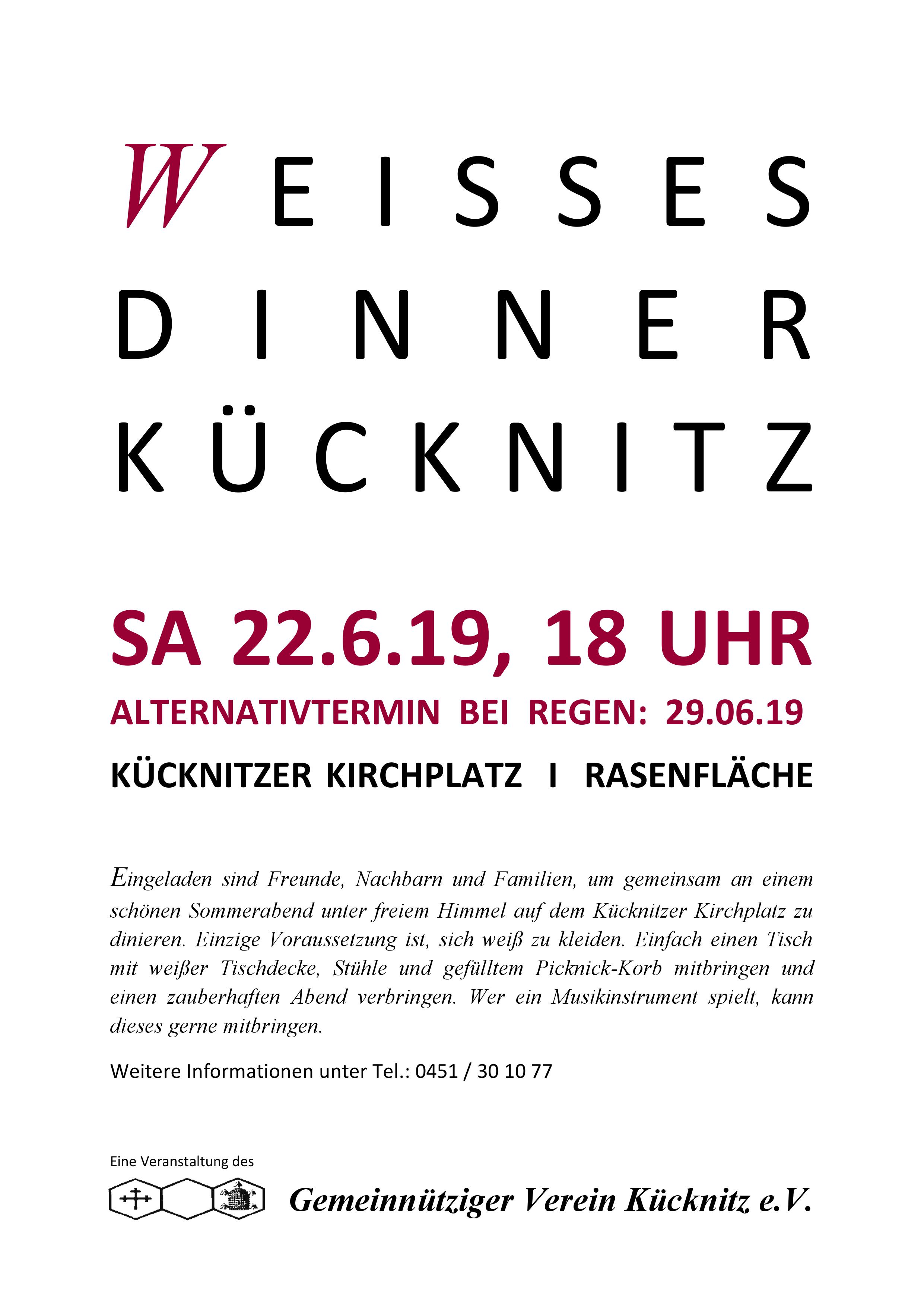 Weisses Dinner 20190622